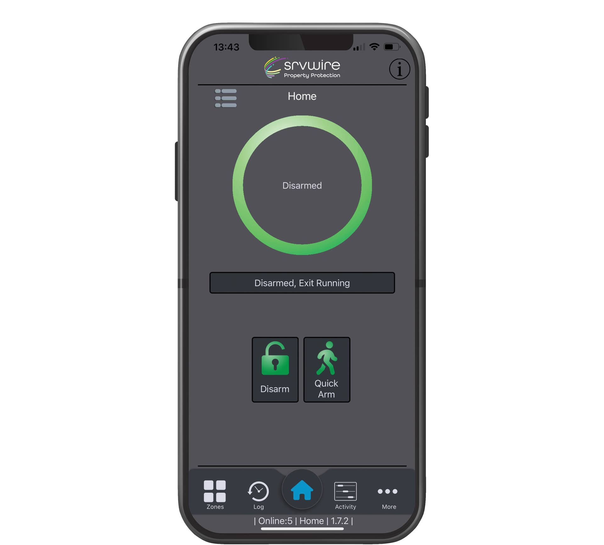 Modern wireless intruder alarm sensor mounted on a wall